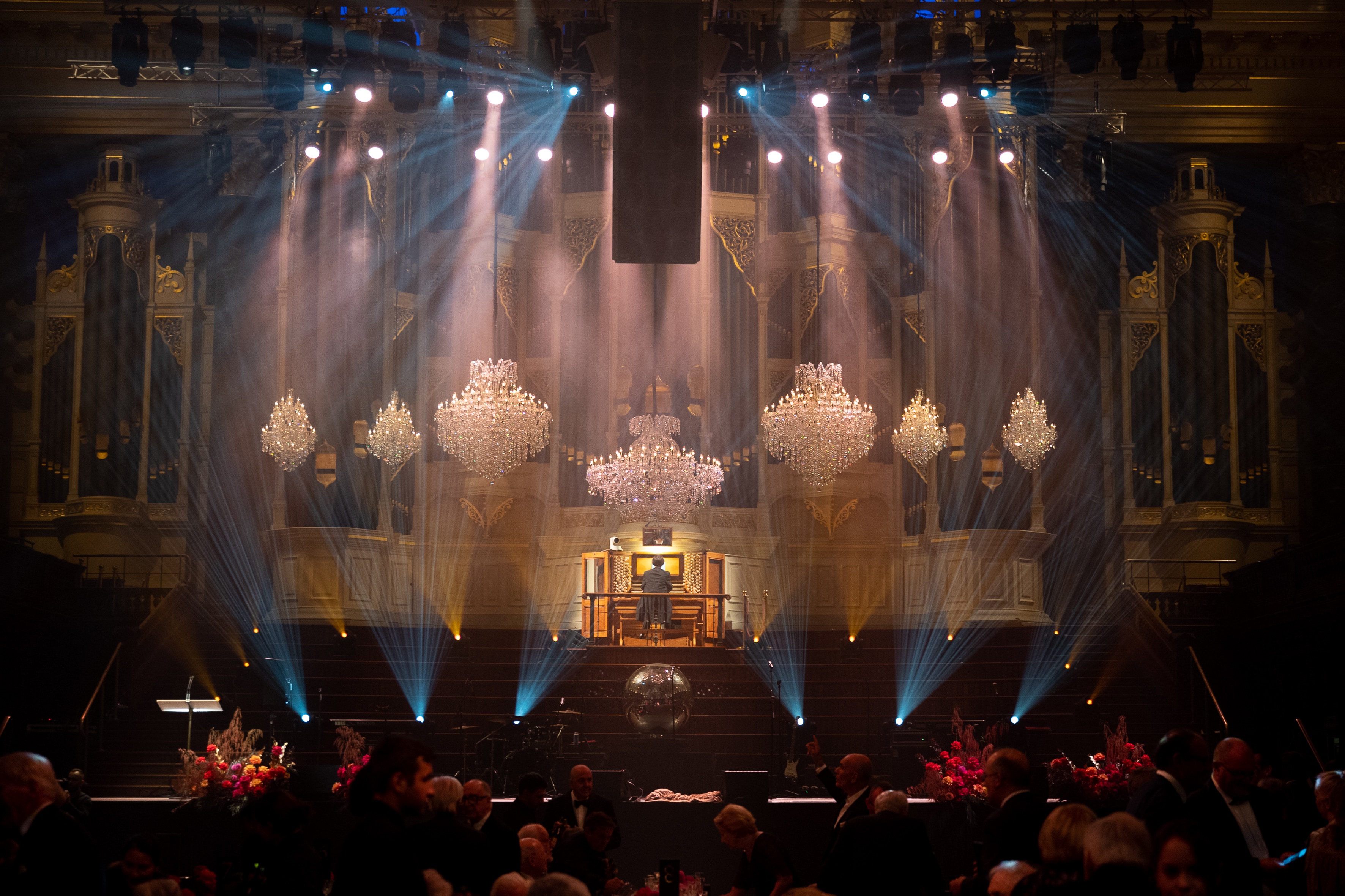 The Crown chandelier hire Sydney, restored 198cm silver frame crystal chandelier, one of a kind regal statement piece