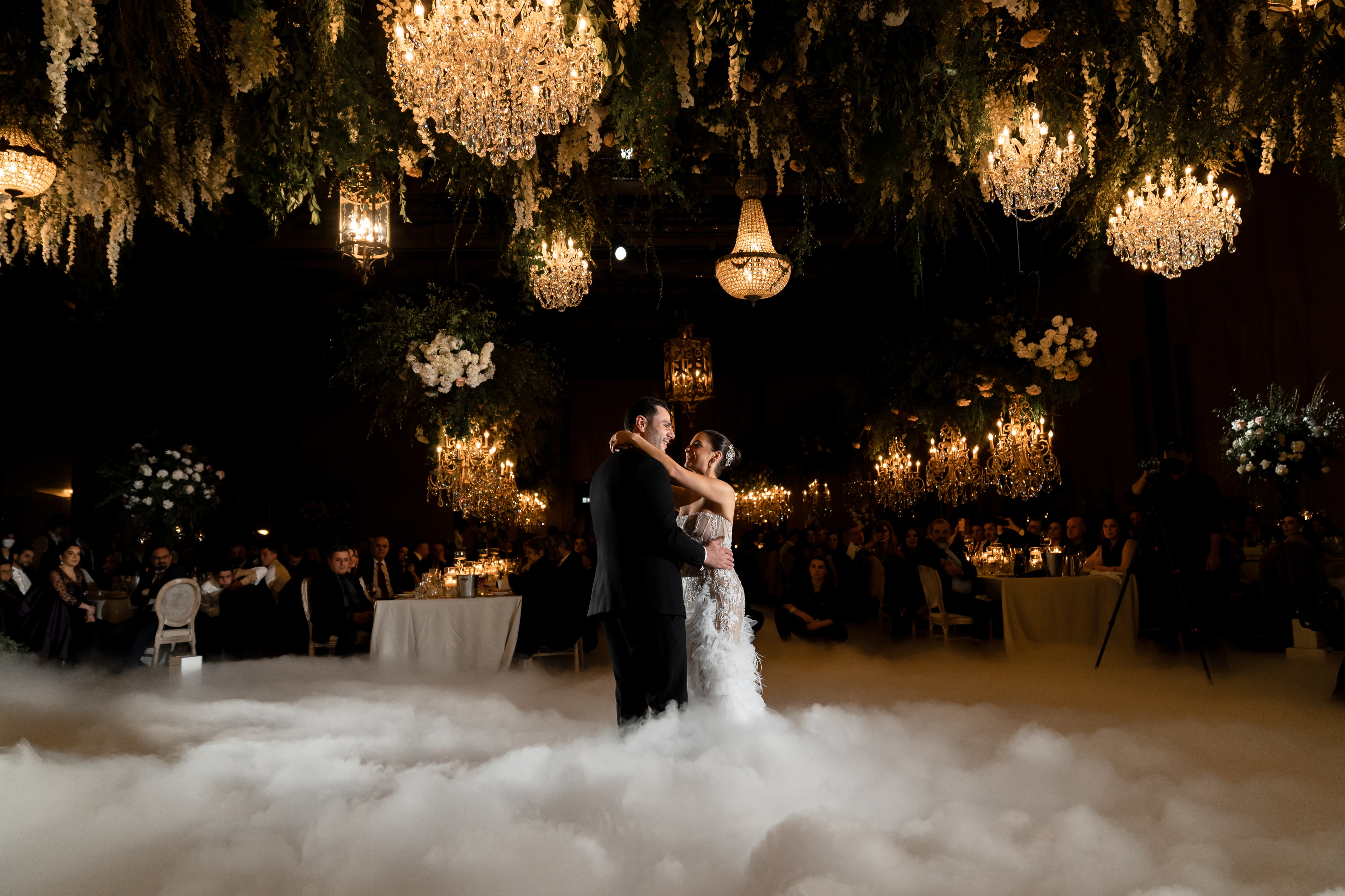 Vintage Glamour chandelier hire Sydney — Empire Basket, Acorn and Cushion vintage chandeliers for romantic wedding styling